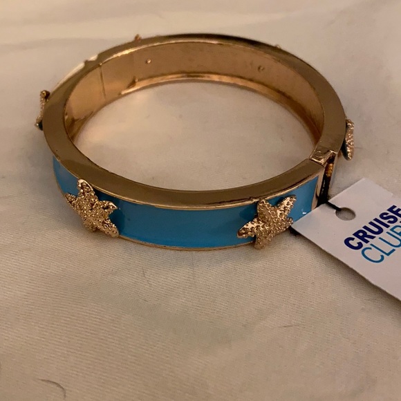 Blue and Gold Starfish Bracelet - Picture 2 of 3